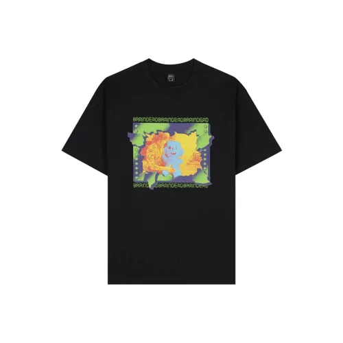 Мужская черная футболка Brain Dead co-brand