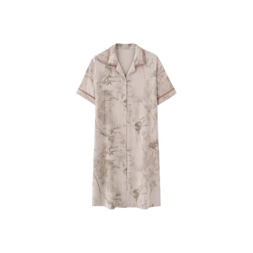 XIAFENYAN Ночная сорочка Женская Светло-коричневая