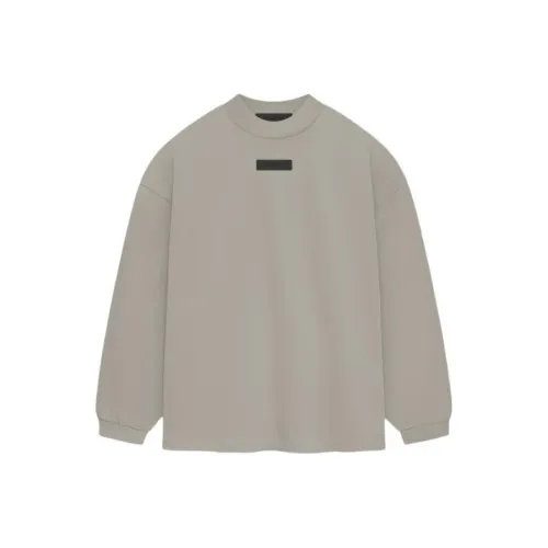 Fear of God Essentials SS24 Drop2 Longsleeve Рубашка T Рубашка Мужская Тюлень Серый Следы