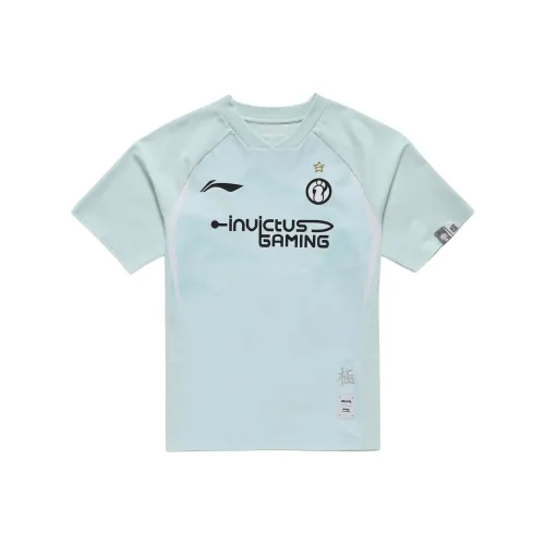 LINING Sports Life Collection Т-рубашка Унисекс Мягкий Аква-синий