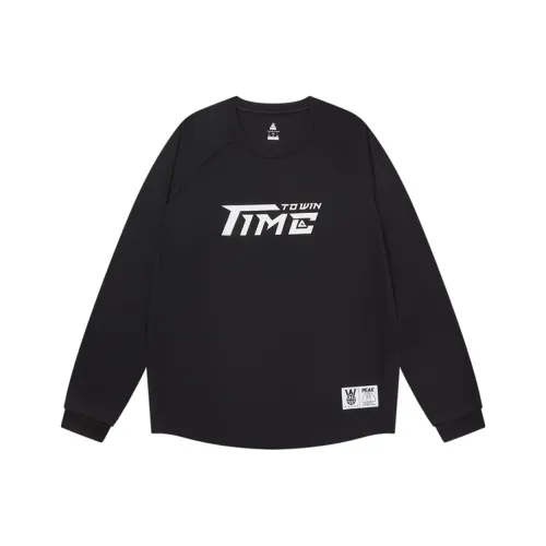 PEAK Длинный рукав Т-рубашка Мужская Черная