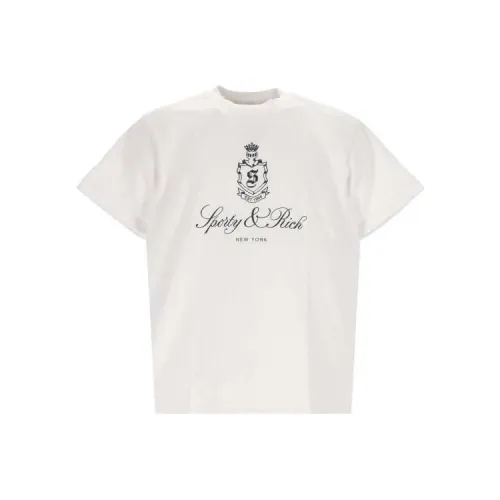 SPORTY & RICH Белая унисекс футболка