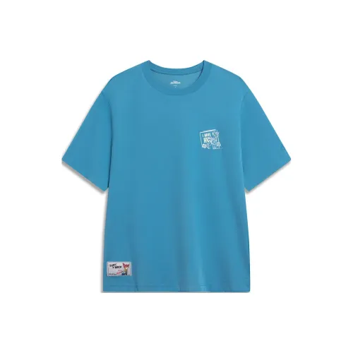 LiNing x Disney T-Shirt Мужской Темно-Синие Озеро