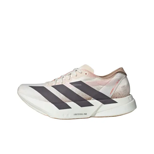 Adidas Adizero Adios Pro 4 Амортизация Износостойкий Низкий Топ Гоночные Беговые Кроссовки Мужские Розовые Белые