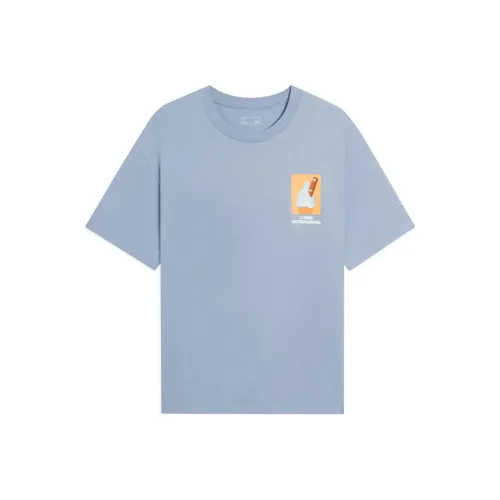 LINING x Phil Hackett T-Shirt Унисекс Мягкий Серый Синий