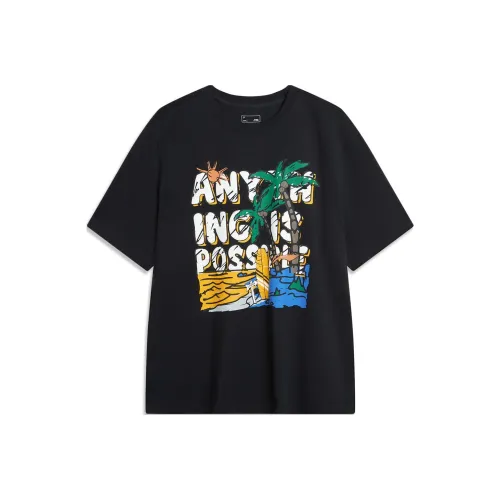 LINING Sports Fashion Collection Мужская черная футболка