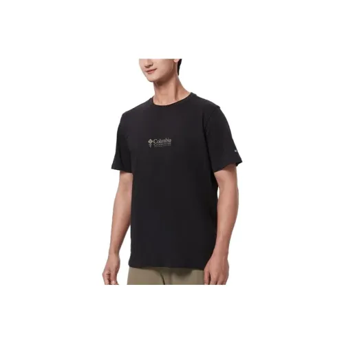 Мужская черная футболка с совместным брендом Columbia