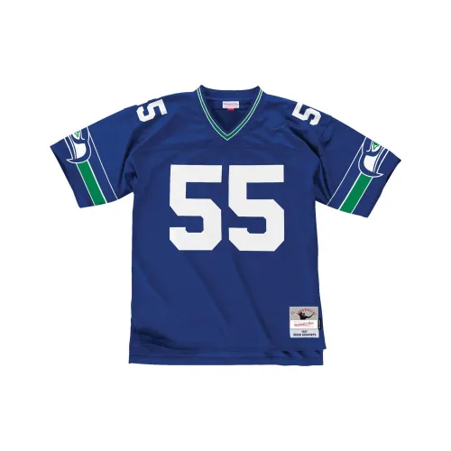 Mitchell Ness Blue Men's T-Shirts Mitchell Ness Синие Мужские Футболки