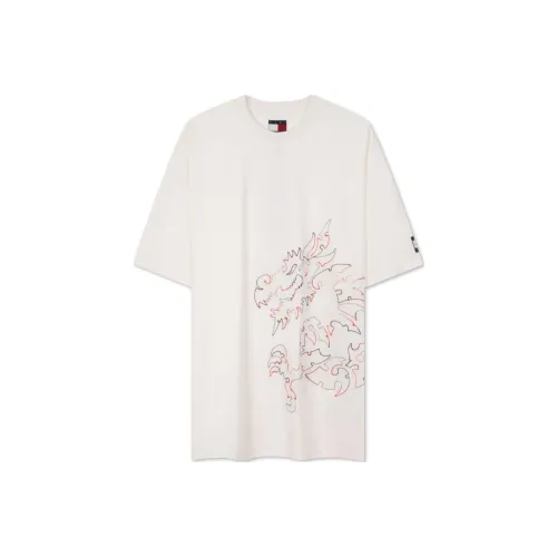 Tommy Hilfiger CLOT Co Branded Модель Экрю Унисекс T Рубашки