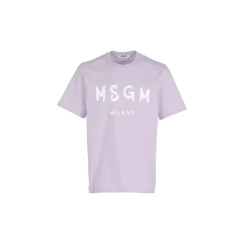 MSGM Светло-фиолетовые мужские футболки T
