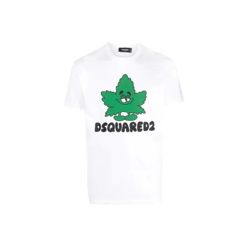 DSQUARED 2 Белый Мужской T-Рубашки