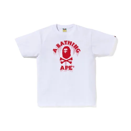 A BATHING APE Белая Мужская Футболка