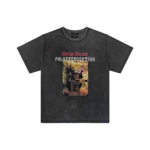 False Perception T-Shirt Унисекс Выстиранный Черный