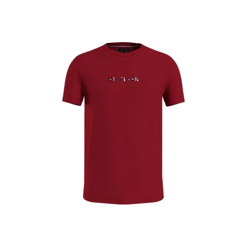 Tommy Hilfiger Red Men's T-Shirts Томми Хилфигер Красные Мужские Футболки