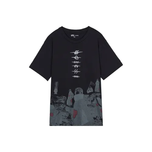 UNIQLO x Naruto SS23 Черная унисекс футболка