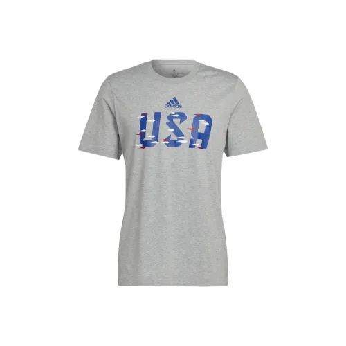 Adidas Светло-серые Мужские T-рубашки