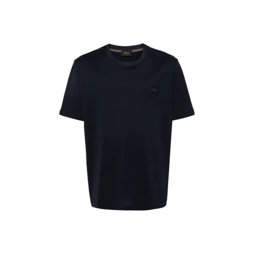 Brioni Мужские рубашки цвета морского синего