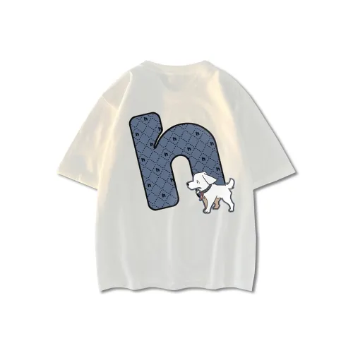 HAVR Пуловер Casual Loose Cut Heavy Drop Shoulder Short-Sleeved T-Shirt Unisex