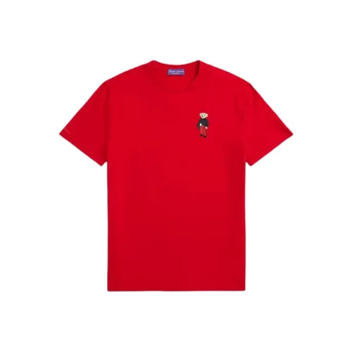 Ralph Lauren Purple Label Китайский Новый Год ПОЛО Медведь Рубашка Рубашка Мужская Красная