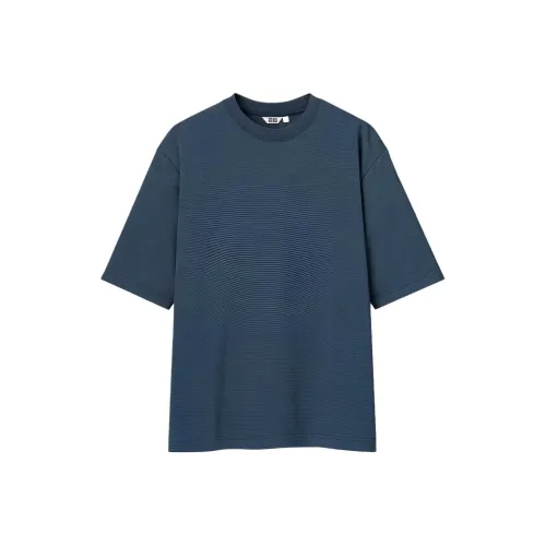 Uniqlo U Collection Морской Синий Мужская T-Рубашка