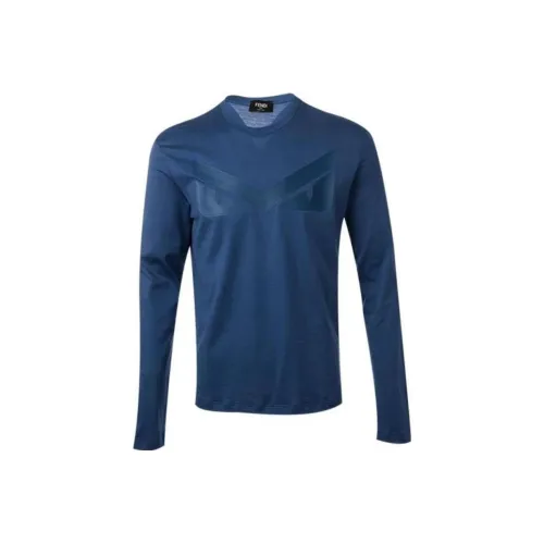 Fendi Blue Мужские T-рубашки