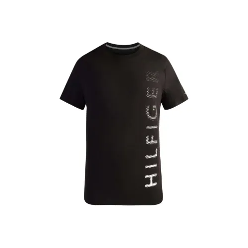 Tommy Hilfiger Playera с логотипом на боку для мужчин мужская рубашка черная