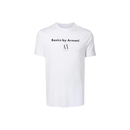 ARMANI EXCHANGEAE Однотонная рубашка с прямым кроем короткий рукав с принтом логотипа мужская белая