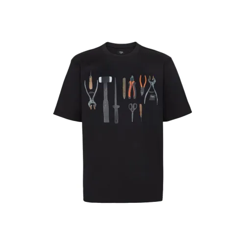 Fendi Черные Мужские T-Рубашки