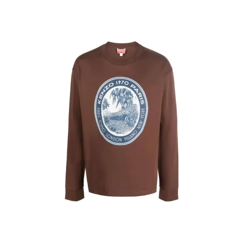 KENZO Коричневый Мужской T-Рубашки