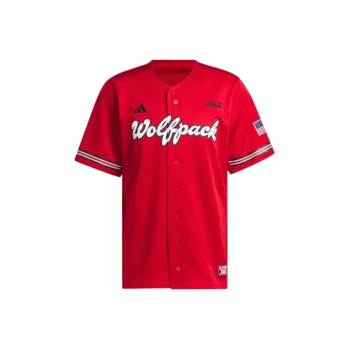 Adidas NC State Баскетбольная Джерси T Рубашка Мужская Красная