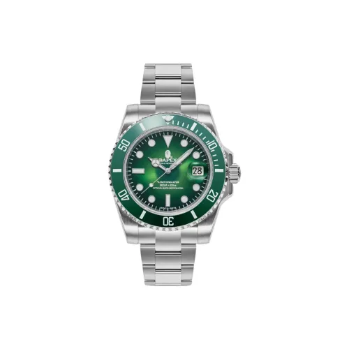 A BATHING APE Автоматический механический механизм Мужские часы 41 мм Зеленый