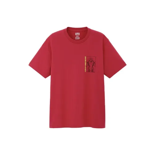 UNIQLO Розово-красные унисекс футболки