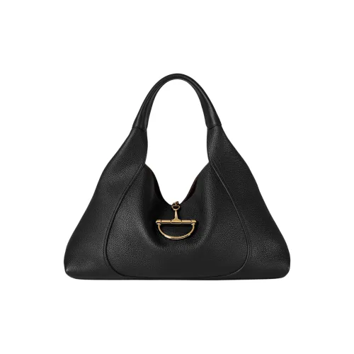 GUCCI GRAIN LEATHER Сумка через плечо Большая Женская Черная