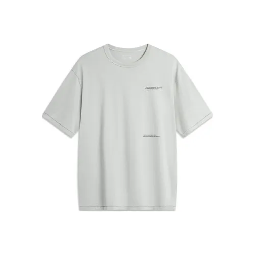 LINING Рукав с оборванным плечом T-рубашка Унисекс Серый