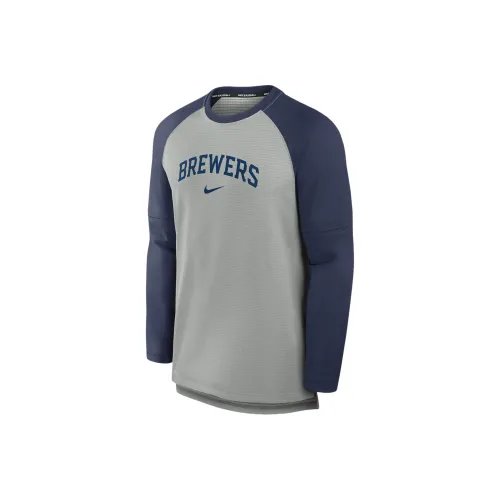 nike Milwaukee Brewers Аутентичная коллекция Game Time T-Shirt Мужская Серый Смешанный цвет