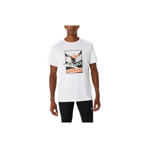 ASICS Track Event Graphic Белый Мужской T-Рубашка