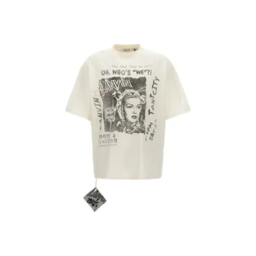 Lanvin Белая Мужская T-Рубашка