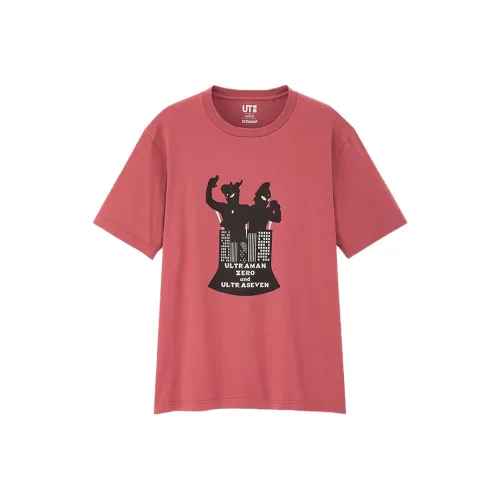 UNIQLO Розово-красные унисекс футболки