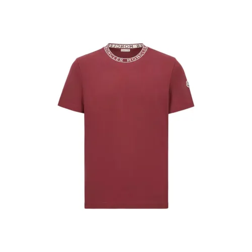 Moncler Логотип T-рубашка T-рубашка Мужская Красная