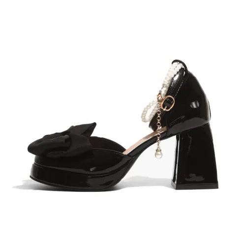 Be Good Fashionable And Универсальный Мягкий Стиль Грубый каблук Высокие каблуки 8 см Женские Подарочный набор в коробке