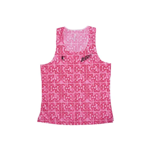 QIAODAN Флуоресцентный Летящий теневой розовый с принтом Мужская беговая футболка