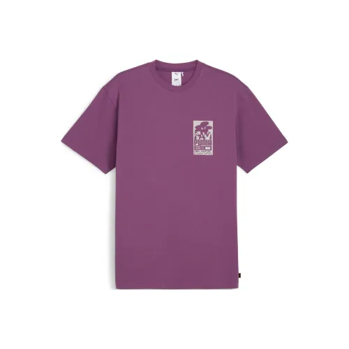 PUMA X P.A.M. Co Бренд Версия Футболка Унисекс Фиолетовая
