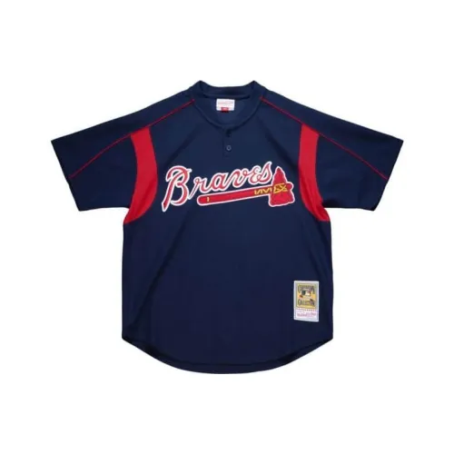 Mitchell Ness Морской Синий Мужская Футболка