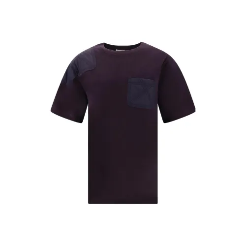 Burberry Темно-фиолетовые Мужские T-рубашки