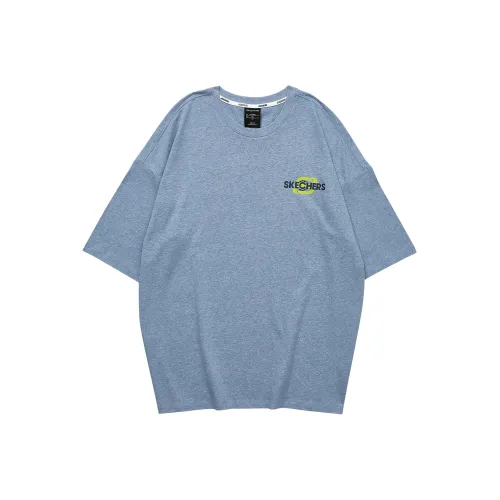 Skechers Environmental Protection T-Shirt Мужская Тонкий Светло-Синий
