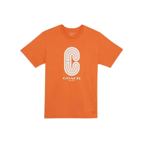 COACH T-Shirt Мужской Медовый Оранжевый