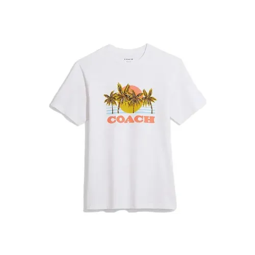 COACH Белая Мужская Футболка