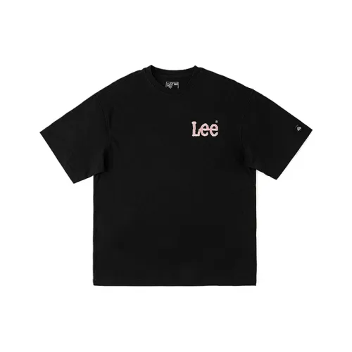 Lee Черная Унисекс Футболка