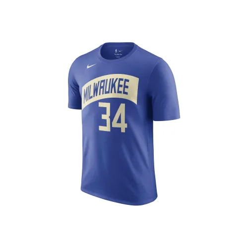 nike Giannis Antetokounmpo Milwaukee Bucks Городской Edition T-Shirt Мужской Королевский синий