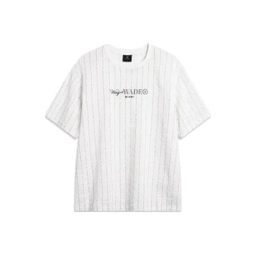 LINING Wade Collection Стандартный Белый С принтом по всей поверхности Мужская T-Рубашка